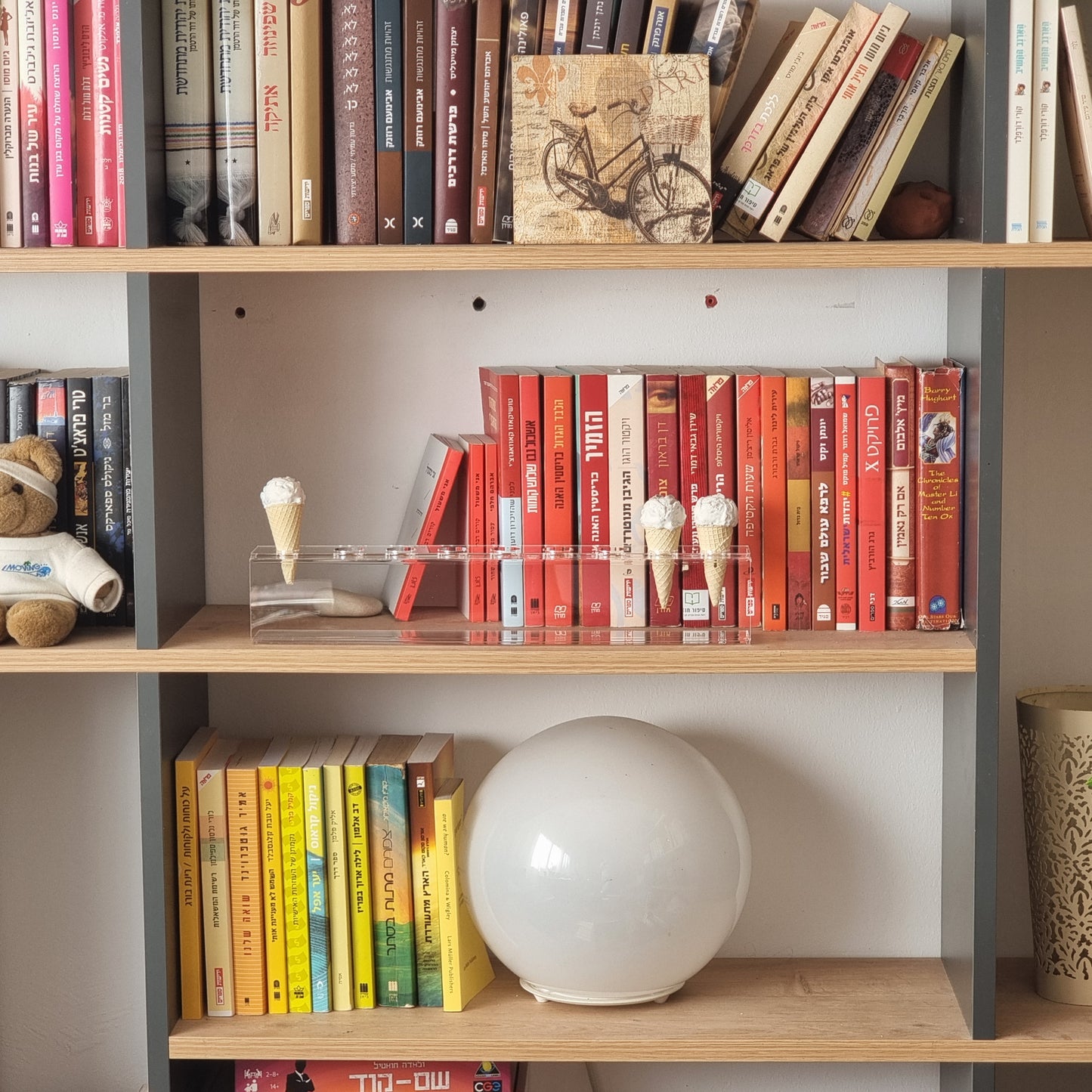 Ice Cream Hanukkah Menorah - Single Line