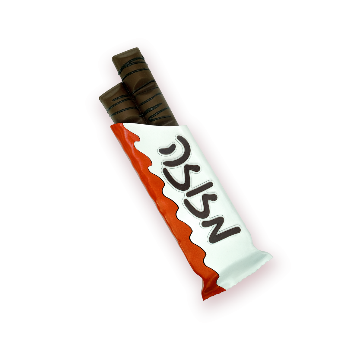 "Bueno" Candy Bar Mezuzah / White & Red