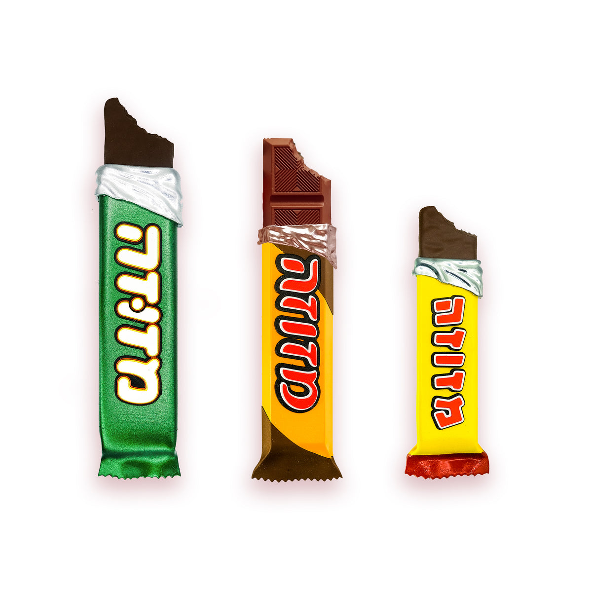 "Pesek Zman" Candy Bar Mezuzah / Yellow