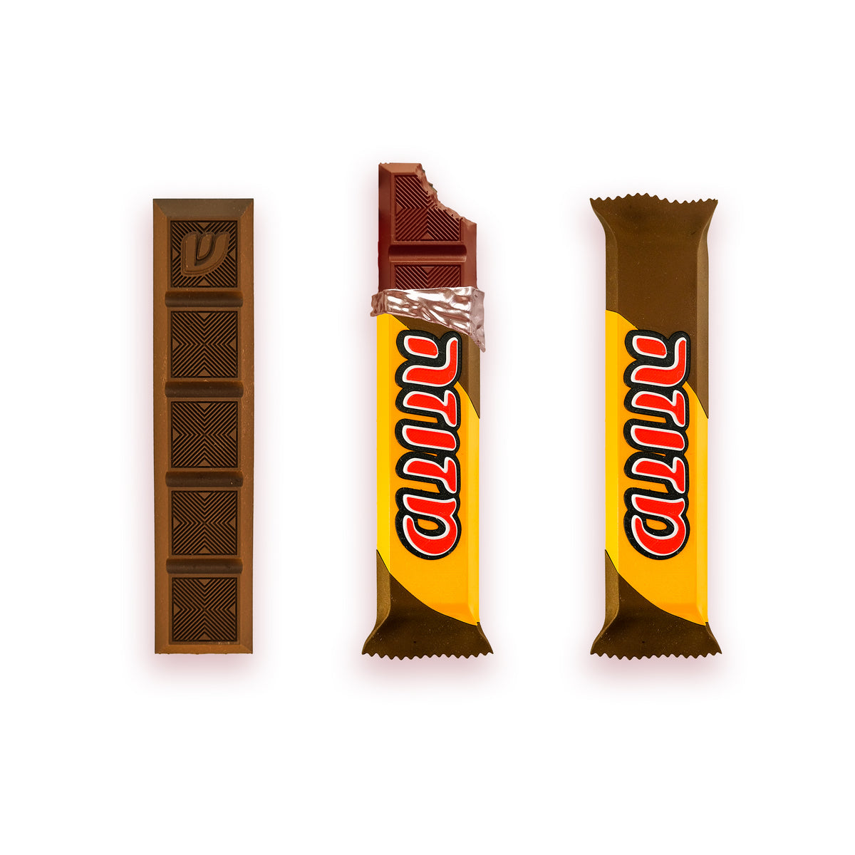 "Pesek Zman" Candy Bar Mezuzah / Yellow