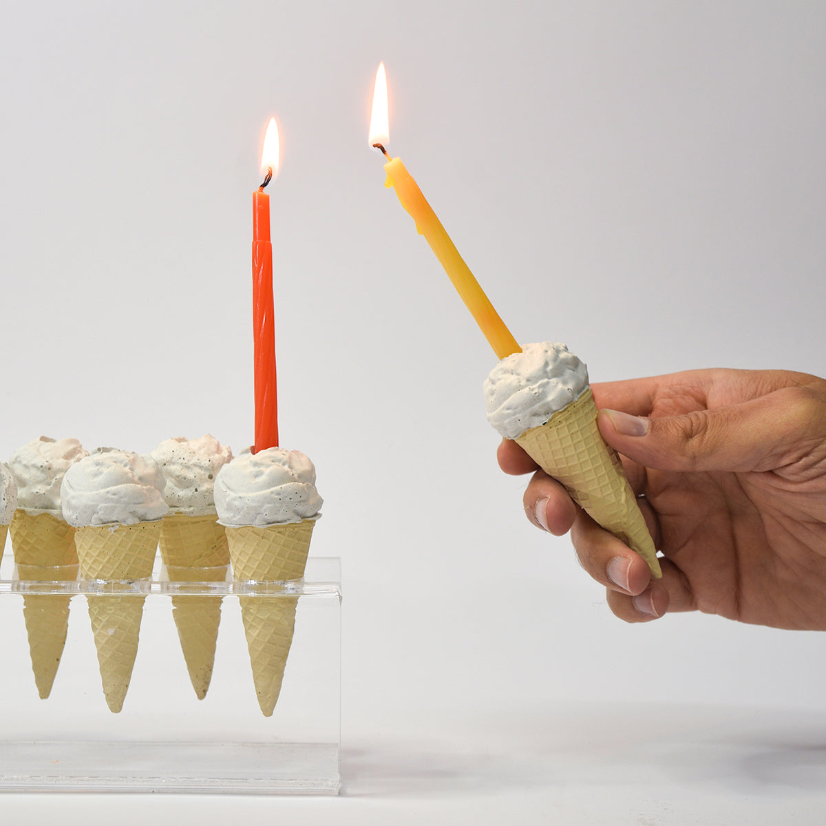 Ice Cream Hanukkah Menorah - The Original